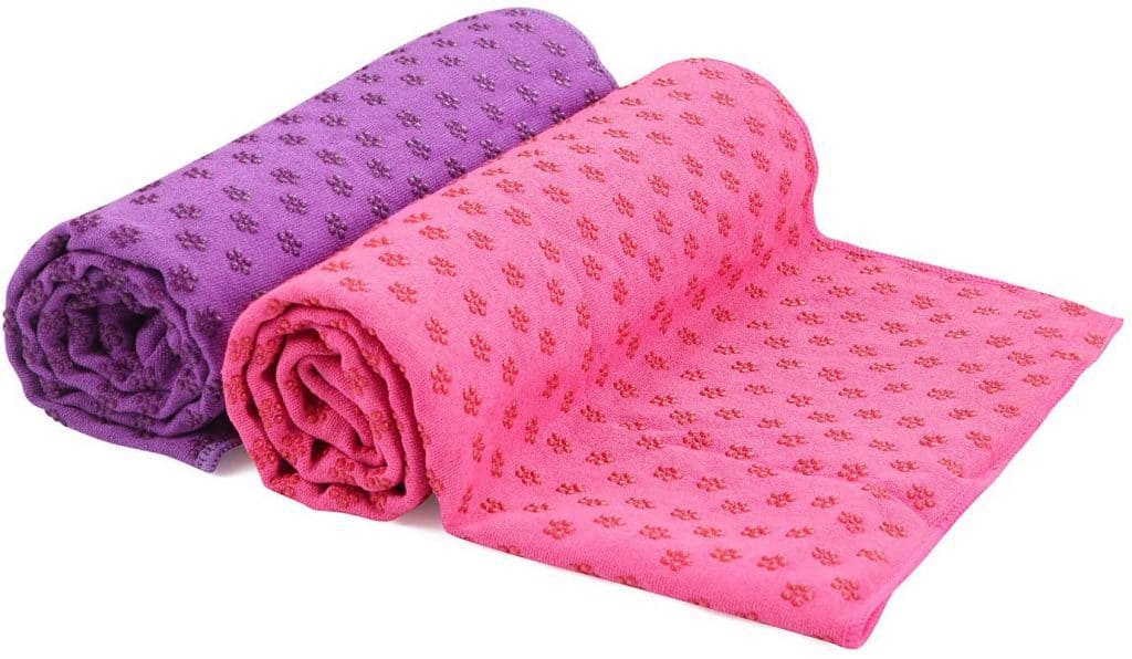 per yoga Colorful Star Asciugamano da yoga in microfibra antiscivolo con tasche angolari per tappetino da yoga pilates e fitness morbido e assorbente